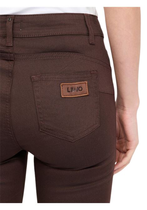 Pantaloni skinny con pietre gioiello CIOCCOLATO Liu Jo | MF5305TM14490915